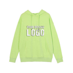 Sudadera con Capucha Extra Grande para Mujer, con Bolsillos Tipo Canguro, Estilo Casual Urbano, Gruesa, de Color Sólido, MOQ Bajo, Personalizable - Product Image 3