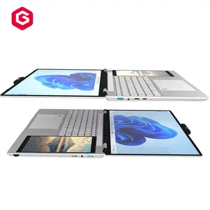 Brand New 2023 15.6" + 7 " Double Dual Screen Touch N5105 Quad Core Business Office Student Learning Laptop