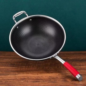 Nhà Máy Trực Tiếp 34Cm Triply Thép Không Gỉ Chảo Với Không Dính Tổ Ong Đầy Đủ Nắp Trực Tiếp Từ Các Nguồn - Product Image 3