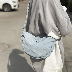 Nouveau <span class=keywords><strong>Sac</strong></span> à bandoulière unisexe <span class=keywords><strong>XL</strong></span> en nylon, style croissant, <span class=keywords><strong>banane</strong></span> ou lune, <span class=keywords><strong>sac</strong></span> à dos de jour, <span class=keywords><strong>sac</strong></span> messager, <span class=keywords><strong>sac</strong></span> à bandoulière croisé, portable et tendance - Product Image 1