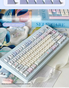 Teclas PBT con Diseño de Burbujas Tipsy, Perfil Cherry de Cinco Lados, 129 Teclas para Interruptores <span class=keywords><strong>Mx</strong></span>, Teclado Mecánico 61/64/68/104/108 - Product Image 3
