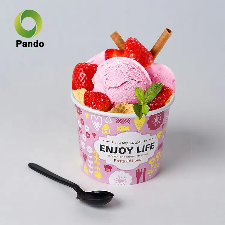 उच्च गुणवत्ता वाले आइसक्रीम कप थोक अनुकूलित पेपर कप जमे हुए आइसक्रीम कप खाद्य पेय पैकेजिंग, आइसक्रीम पैकेजिंग