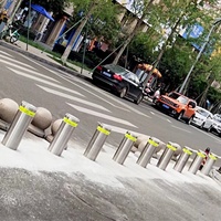 Bolardo de Acero para Estacionamiento, Separador de Vehículos y Peatones, Decorativo, de 800 mm, para Entrada de Vehículos