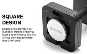 Square Adjustable <b>Dumbbell</b> Set with Quick-Lock Insert System Home Gym Weight Training Equipment Barbell and Kettle Bell Set - Product Image 3