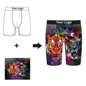 Bóxer de poliéster <span class=keywords><strong>con</strong></span> estampado completo <span class=keywords><strong>para</strong></span> hombre, ropa interior de hombre personalizada <span class=keywords><strong>con</strong></span> dibujo de diseño libre, bóxer <span class=keywords><strong>para</strong></span> hombre - Product Image 4