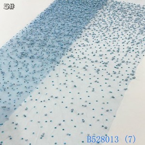 Chantilly Nigeria nặng Sequins thêu ren vải thân thiện với môi cao Voile lưới đẹp hạt cổ điển sang trọng 5 thước - Product Image 5