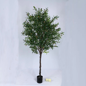 Cây ô liu giả nhựa gần như thật, kích thước lớn, trang trí nhà cửa, sân vườn trong nhà và ngoài trời, cao 2,4m, có chậu - Product Image 6