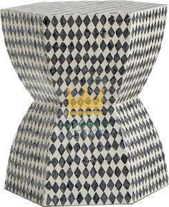 โต๊ะข้างทรงหกเหลี่ยมแบบทำด้วยมือดีไซน์แบบฝังตามสั่งสำหรับการตกแต่งภายในที่หรูหรา - Product Image 2