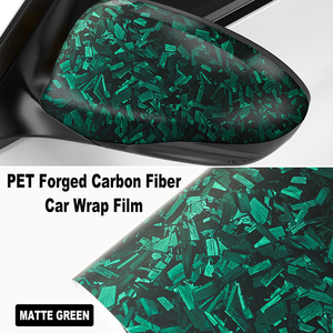 Vinilo Adhesivo para Automóviles, Verde Mate, Fibra de Carbono Forjada, para Carrocería Completa, PET 1.52*18m, Protección UV - Product Image 3