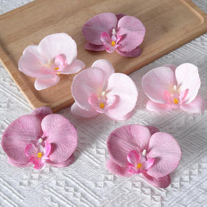 Cabeza de flor de Orquídea Phalaenopsis Artificial realista, decoración de boda hecha a mano, pieza de pétalo Floral para accesorios de pared de flores - Product Image 4