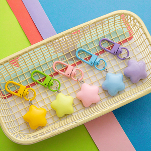 Trendy Resin Candy Keyring Backpack Bag Charms Lovely Mini Pendant Star Keychain Couple Gifts Plastic Key Chains
