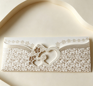 European-style High-end Wedding Invitations Laser-cut Fashionable <b>Paper</b> Invitation card - Product Image 2