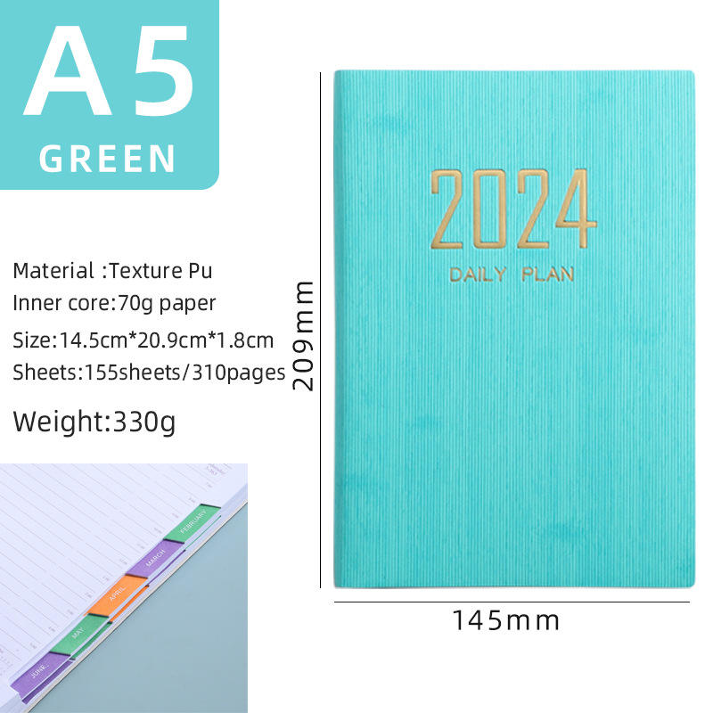 Creative Time Management High Quality Organizer Notebook Pop New 2024 A5 Diary Daily Planner with Small MOQ