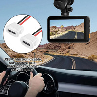 Connecteur d'alimentation USB, prise USB-C vers câble d'extension étanche Type C femelle à 2 broches avec fils nus à extrémité ouverte
