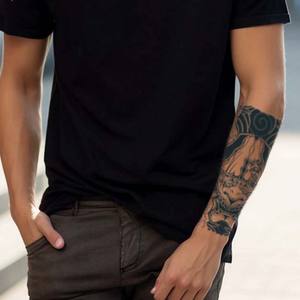 HY larga duración impermeable tatuaje de hierbas pegatina temporal flor cuerpo guapo hombres tatuaje semipermanente falso tatuaje pegatina - Product Image 3