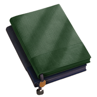 Fournitures de bureau Cahiers de notes couverture souple A5 en cuir PU avec signet en métal personnalisé et papier de couleur