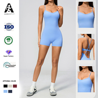 Nouvelle combinaison de sport une pièce 2026 en Spandex/Nylon sans coutures, anti-transpiration, dos croisé, moulante aux hanches, pour yoga et fitness