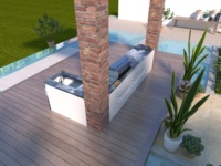 Cocina Exterior Impermeable para Patios sin Cubierta, Estación de Cocina para Todo Clima Diseñada para Resistir Lluvia, Nieve y Exposición Solar Directa