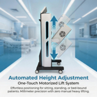 Appareil Térahertz Gyromagnétique Vertical 2,45 GHz à Levage Électrique pour Soin Corporel Chaleur Profonde, Vente Directe Usine pour Salons de Beauté