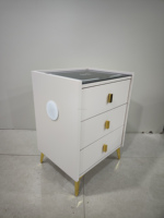 Table de chevet trois couleurs avec chargeur sans fil, multifonction, armoire de qualité supérieure fabriquée en usine