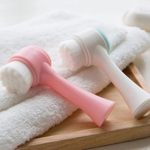 Brosse nettoyante faciale en silicone 3D double face à poils doux, exfoliant manuel pour le visage – Vente en gros - Product Image 5