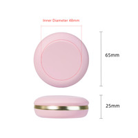 Boîtier compact rond mat rose vide pour poudre, capacité 5-6g, avec miroir, pour illuminateur cosmétique, emballage maquillage OEM ODM