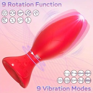 Bestseller: Vibratore Anale a Forma <span class=keywords><strong>di</strong></span> Rosa Luminosa con Telecomando Wireless, 9 Velocità, Modello Femminile in Silicone - Product Image 2