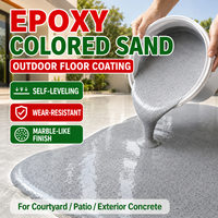 Résine époxy auto-nivelante Taiyan à 2 composants, durcisseur, effet marbre sable coloré, imperméable, anti-moisissure, liquide pour sols et meubles