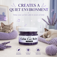 Baume Apaisant pour Chat 100g Parfum Lavande Anti-Stress Réducteur d'Anxiété Crème Apaisante pour Chats Feux d'Artifice Visites chez le Vétérinaire Voyages