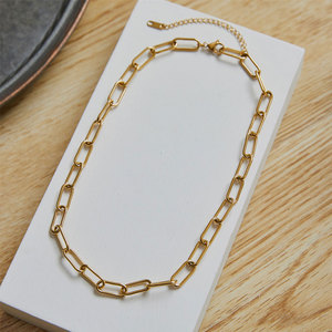 สร้อยคอแฟชั่นสแตนเลสสตีล 316L ชุบทอง 14K 18K  แบบกำหนดเอง  ปลอดภัยต่อผิวแพ้ง่าย  ทันสมัย  ขายส่ง สำหรับผู้หญิงและผู้ชาย - Product Image 5