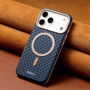 Funda Magnética de Lujo de Cuero PU para iPhone 17 13 14 15 16 Pro Max 17 Air con Cubierta Trasera Antigolpes y Elevación de Lente Metálica - Product Image 4