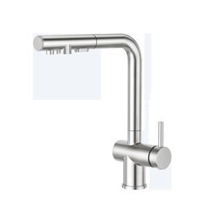 Robinet monocommande moderne en acier inoxydable 304, direct usine, pour évier de cuisine, avec cartouche céramique pour eau potable, idéal pour hôtels - Product Image 1