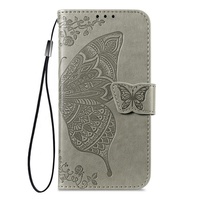 Étui portefeuille pour iPhone 18 17 Pro Max, étui à rabat pour femme avec porte-cartes, motif papillon en relief, en cuir PU
