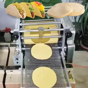 Máquina comercial pequeña para hacer tortillas de harina, máquina eléctrica automática para envolver y hacer rollos, de india y México
