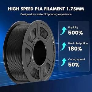 Filament d'imprimante 3D PLA haute vitesse SUNLU, 5 kg, 1 kg par rouleau, 1,75 mm, tolérances +/- 0,02 mm - Product Image 3