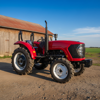 Tracteur agricole miniature 4x4 de marque chinoise homologué CE, 90 ch, avec chargeur frontal, pelle arrière et cabine