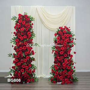 Fleurs artificielles de luxe DKB en gros, fleurs artificielles rouges haut de gamme en soie pour arche, idéales pour festivals, fêtes et mariages - Product Image 3