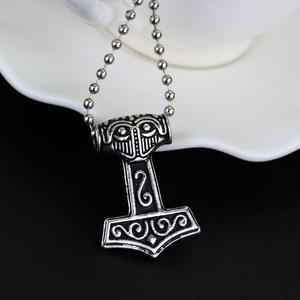 ZRM Collana con Ciondolo Martello di Thor Mjolnir in Lega di Zinco, Amuleto Vichingo Vintage Unisex, <span class=keywords><strong>Gioielli</strong></span> <span class=keywords><strong>Vichinghi</strong></span> - Product Image 3