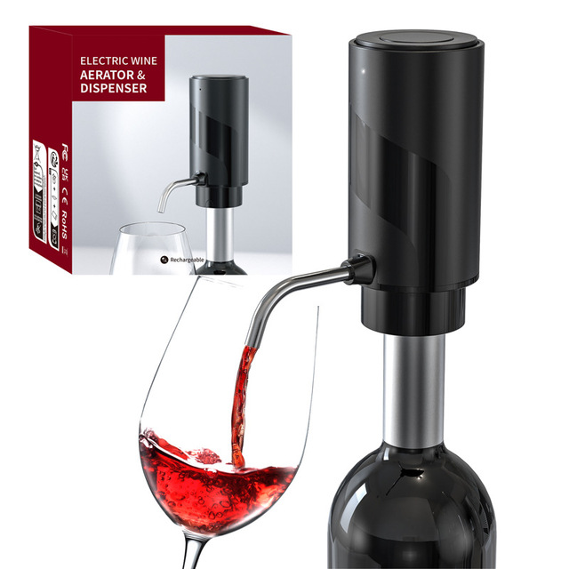 Automatic Rechargeable One-Touch Pourer Pump Wine Aerator Dispenser Premium Electric Decanter for Kitchen Party Use Factory