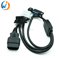 Cable de Extensión OBD de 16 Pines Macho a 3 Puertos Hembra Divisor OBD2 Adaptador de Conector para Coche para Toyota Buick Kia