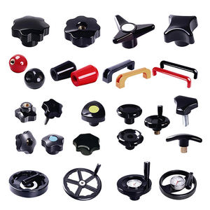 Kenop bola bulat standar M5 M6 M8 kenop bola Bakelite benang merah hitam - Product Image 5