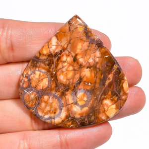 Cabochon de pierres précieuses en jaspe œil d'oiseau mexicain naturel poli et lâche coupe ovale pour la fabrication de bijoux pierre semi-précieuse - Product Image 1