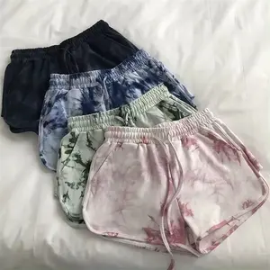 2023 Sommer große Größe Tie Dye breite Beine lässig lockere kurze Hosen für Damen