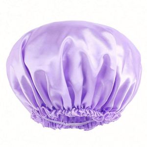 Bonnet de Douche Femme en Satin Imperméable Élastique Réutilisable Extra Large pour la Plage et l'Extérieur – Design Tendance - Product Image 5