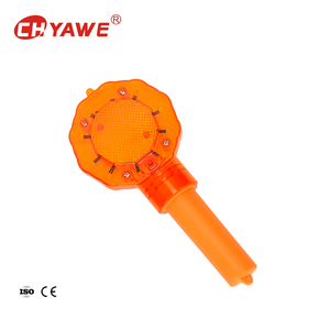 Cônes de signalisation routière à LED jaunes haute luminosité, haute visibilité, alimentés par batterie, non réfléchissants, en polycarbonate, forme fleur de prunier - Product Image 3