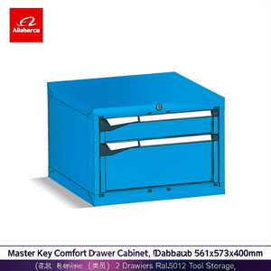 Fami Master Key Comfort <b>Drawer</b> Cabinet 561x573x400mm 2 <b>Drawers</b> Blue Ral5012 <b>Tool</b> Storage - Product Image 3