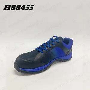 YWQ,low-cut blue sport security shoes with fiberglass toe anti-shock PU/PU injection sole labor shoesHSS455