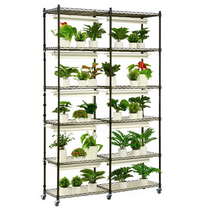 Estante de Cultivo Interior de 6 Niveles, 47.2L X 13.8W X 70.8H, Soporte para Plantas con Luz LED de Espectro Completo y Temporizador para Plántulas - Product Image 1