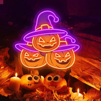 Lumières néon en acrylique, fournitures pour fêtes d'Halloween, décoration de mariage et de maison, lettres personnalisées, publicité LED, enseigne néon personnalisée pour entreprise et fête