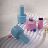 Récipient vide de conception moderne de bouteille ronde de dégradé de toucher doux de 15ml pour l'emballage d'huile liquide d'ongle